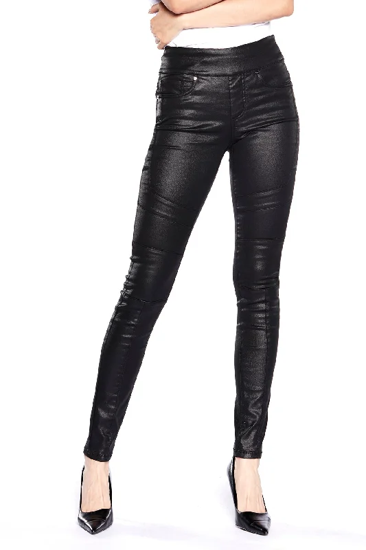 High-end Design OLIVIAX - Pull-On Jeggings - Coated Black