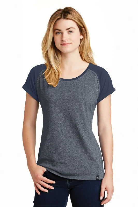 Wearable At Home Or Out New Era Womens Heritage Short Sleeve Crewneck T-Shirt - Navy Blue/Navy Blue Twist - Closeout Wearable At Home Or Out New Era Womens Heritage Short Sleeve Crewneck T-Shirt - Navy Blue/Navy Blue Twist - Closeout
