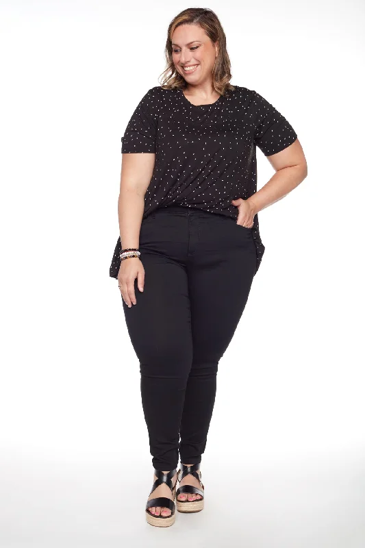 Spring Fashion JOY - Regular Rise Skinny PLUS - Black