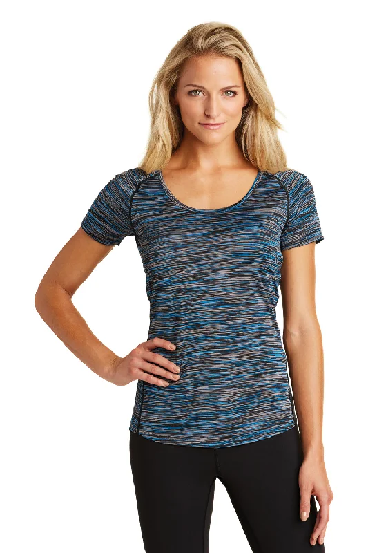 Fashionable And Versatile Ogio Womens Endurance Verge Jersey Moisture Wicking Short Sleeve Scoop Neck T-Shirt - Electric Blue Space Dye Fashionable And Versatile Ogio Womens Endurance Verge Jersey Moisture Wicking Short Sleeve Scoop Neck T-Shirt - Electric Blue Space Dye