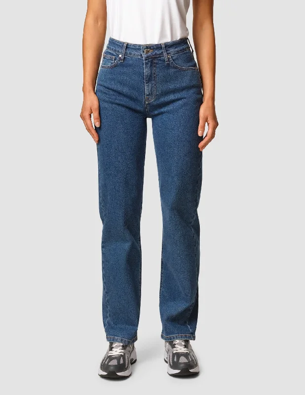Elegant Tailoring Jeans Straight Fit Medium Blue