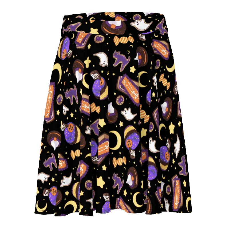 College Style Halloween Treat Skater Skirt