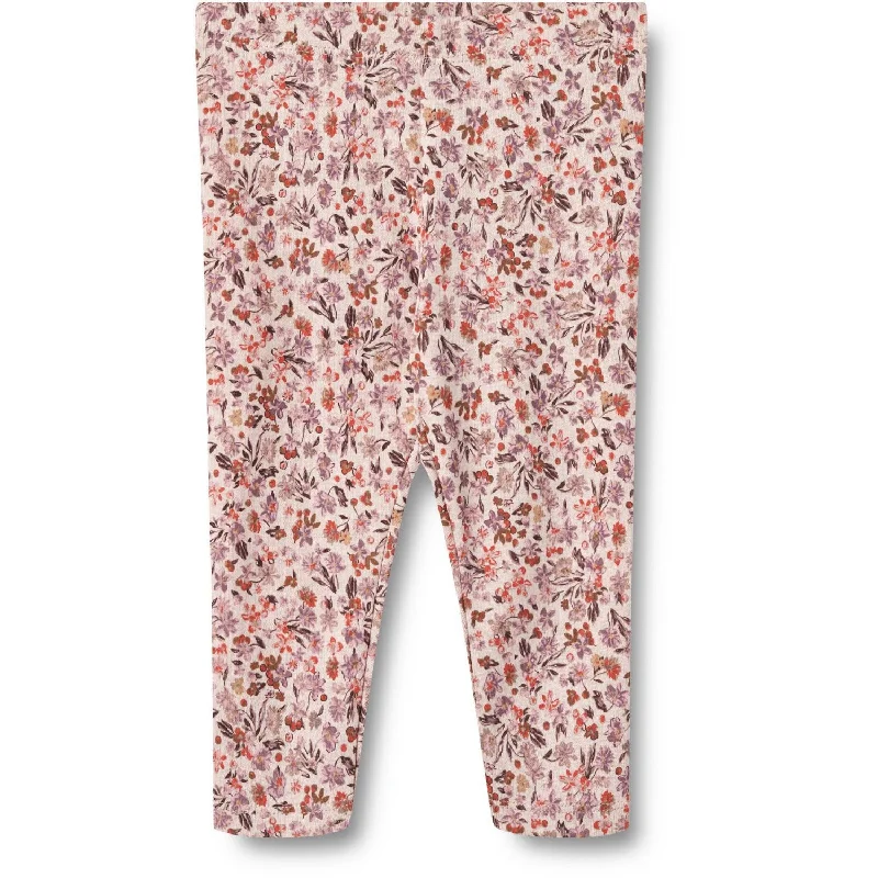 Luxury Temperament Wheat Pale Rose Flowers Leggings Jules