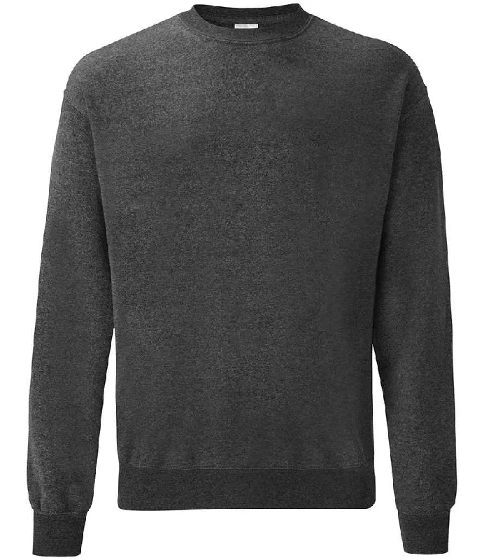 Autumn Selection Fruit of the Loom Classic Drop Shoulder Sweatshirt | Dark Heather