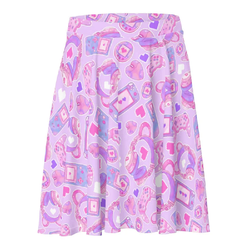 Sports Design Gamer Girl Skater Skirt