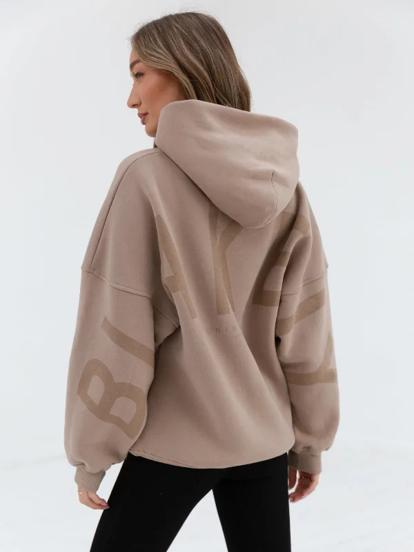 Classic Retro Tonal Isabel Oversized Hoodie - Tan