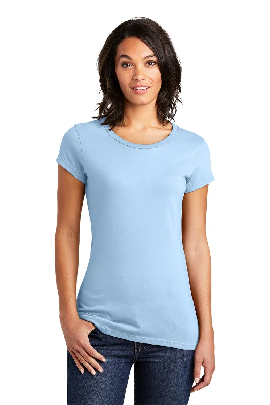 Playful Style District Womens Very Important Short Sleeve Crewneck T-Shirt - Ice Blue - Closeout