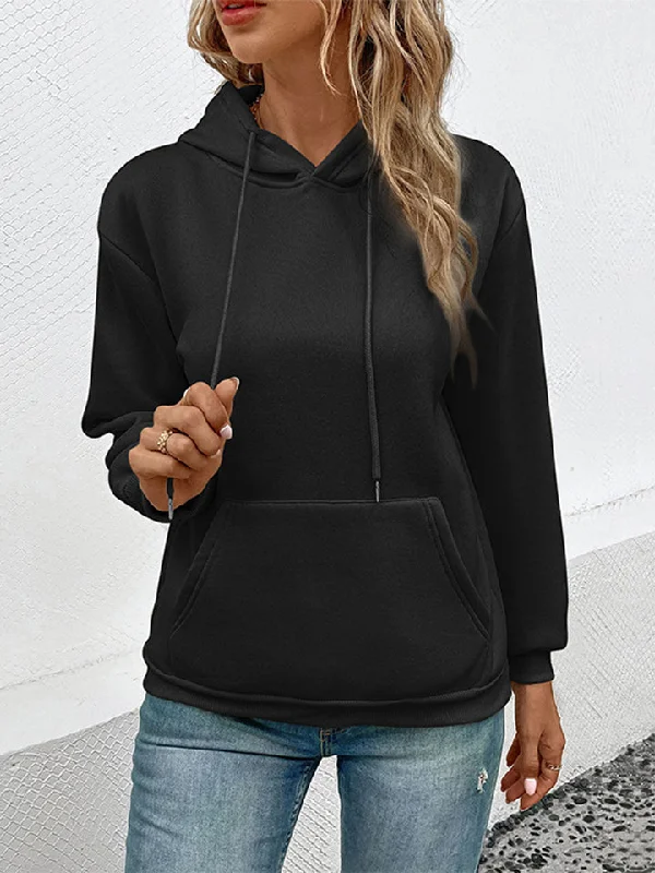 Comfortable Design Long Sleeve Front Pocket Hoodie