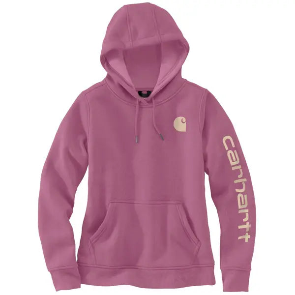 Simple Solid Color Women's Midweight Graphic Hoodie, Woodrose