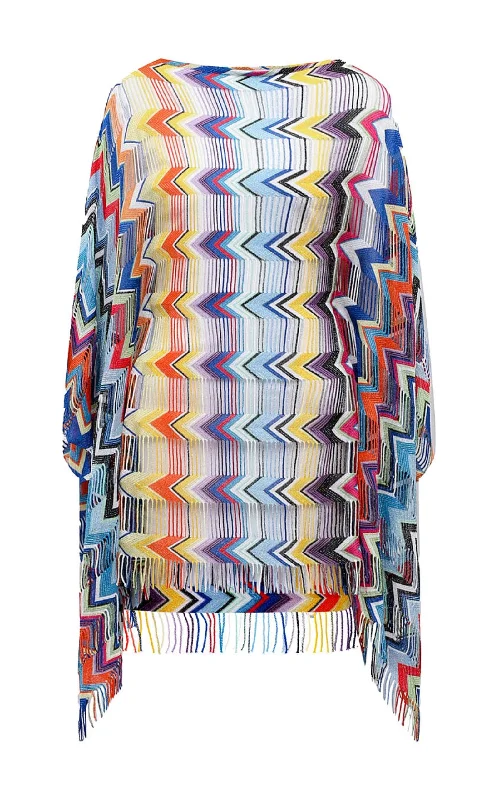 Stunning Fashion Short Viscose Cover-up Summer Caftan with Fringes