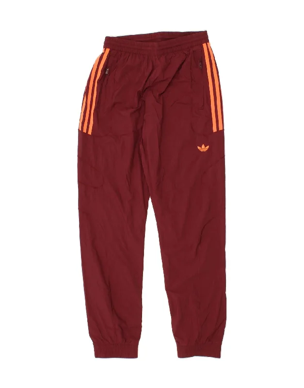 Street Cool ADIDAS Womens Tracksuit Trousers Joggers UK 8 Small  Maroon Polyester