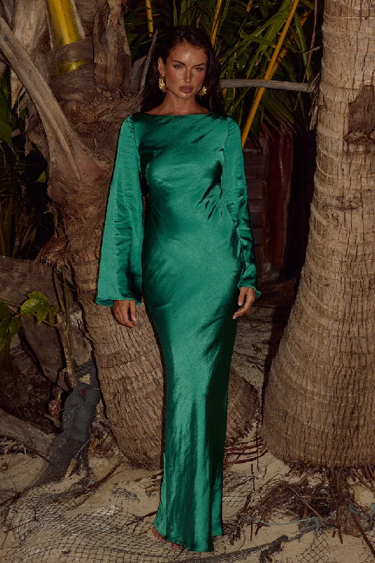 Youthful Street Fashion XARIA MAXI DRESS - EMERALD