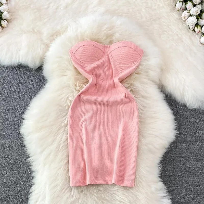 Casual Style Keto Bodycon Dress In Blush