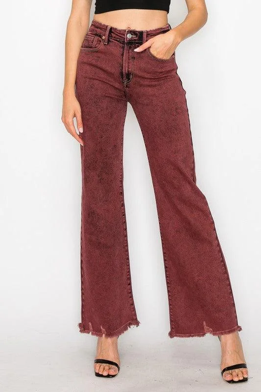 Slim Fit Plus Size High Rise Flared Leg Jeans