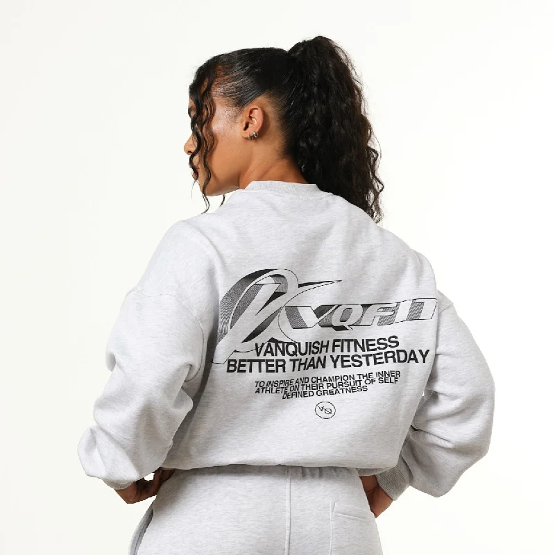 Fashionable Items Vanquish Racer Ice Grey Oversized Sweatshirt