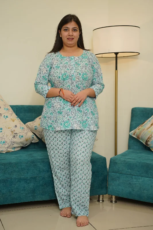 Double-sided Wear Pastel Sky Cotton Night Suit