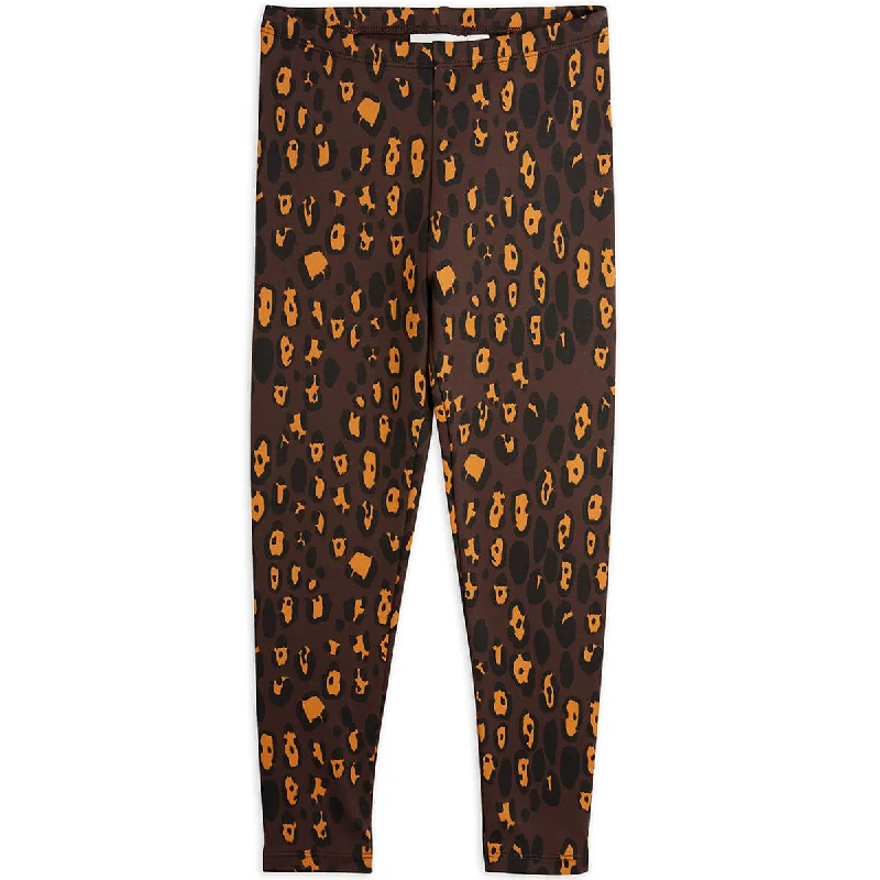 Fresh And Natural Leopard AOP Brushed Leggings by Mini Rodini