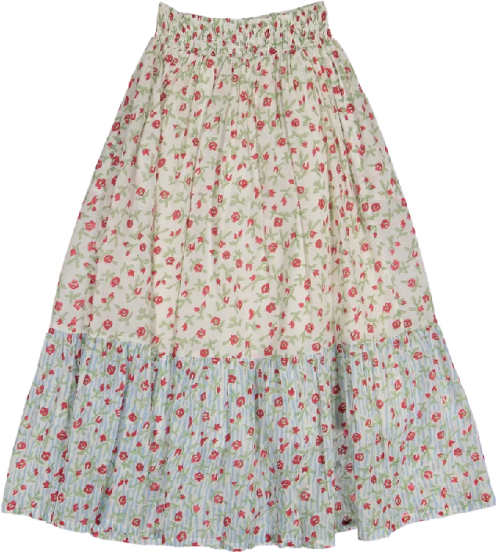 Street Charm WHOOPI CUSTOM SKIRT-Crimson Wildrose