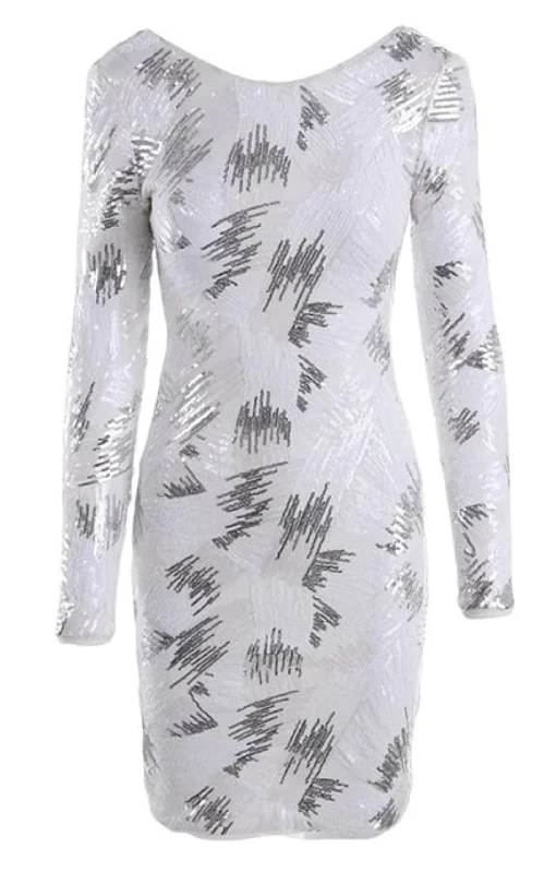 Classic Series Kamila Long Sleeve Sequin Dress