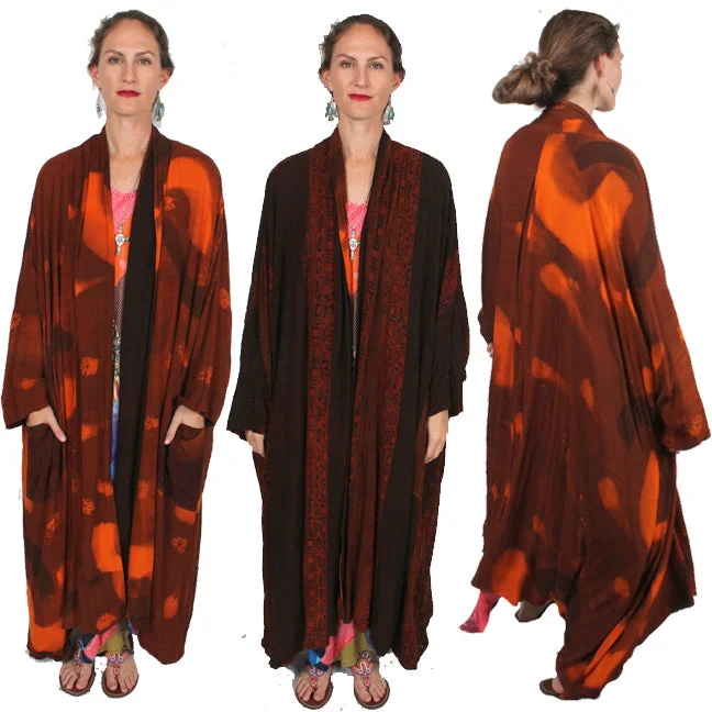 Unique Design Sunheart Avalon Batik Duster Coat Reversible Resort Wear Boho Plus Sml-8X