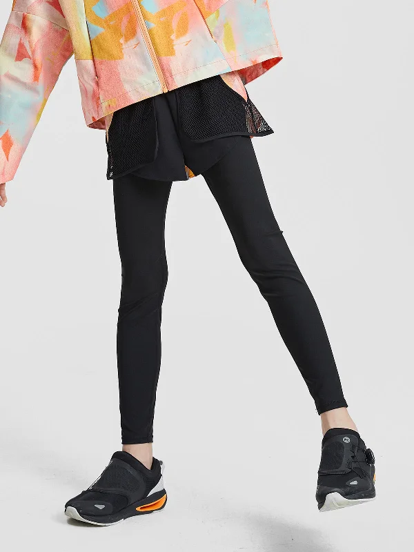 Embroidered Letters HEAVENLY Pleated Skirted Leggings