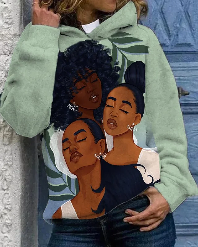 Versatile Items Brown Gril Sisters Unisex Hoodie