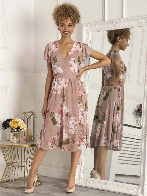 Boutique Recommendation Jolie Moi Chailee Midi Dress, Dusty Pink
