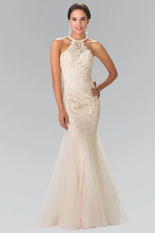 Fashionable And Versatile Elizabeth K Bridal - GL2243 Lace Halter Mermaid Gown