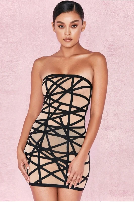 Stunning Fashion Amily Nude Mini Bandage Dress