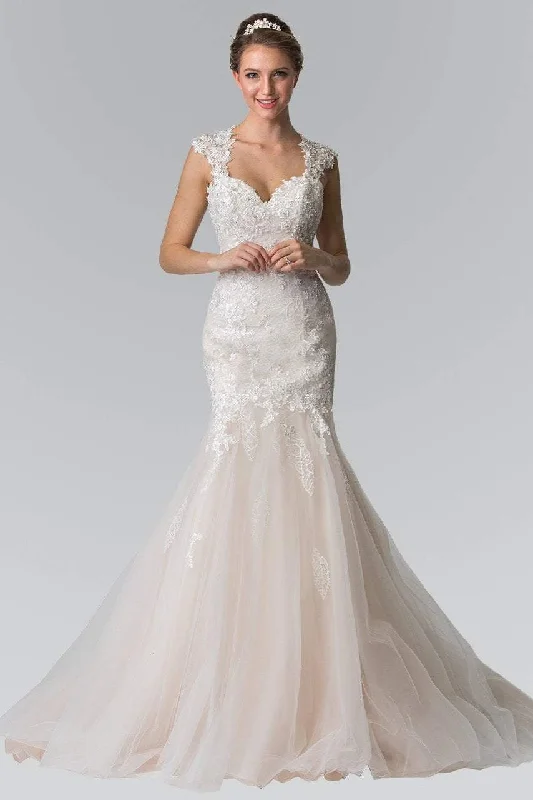 French Retro Elizabeth K Bridal - GL2367 Beaded Lace Sweetheart Organza Mermaid Wedding Gown French Retro Elizabeth K Bridal - GL2367 Beaded Lace Sweetheart Organza Mermaid Wedding Gown