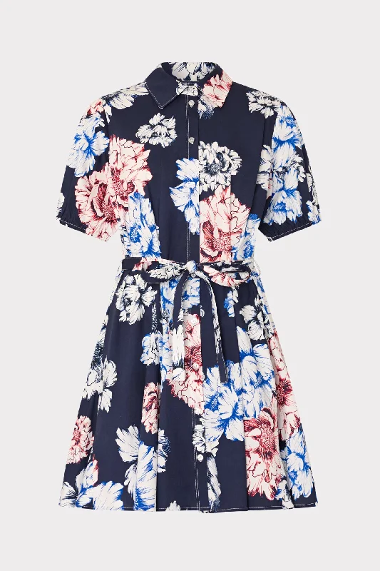 Soft And Comfortable Juni Printed Poplin Mini Dress