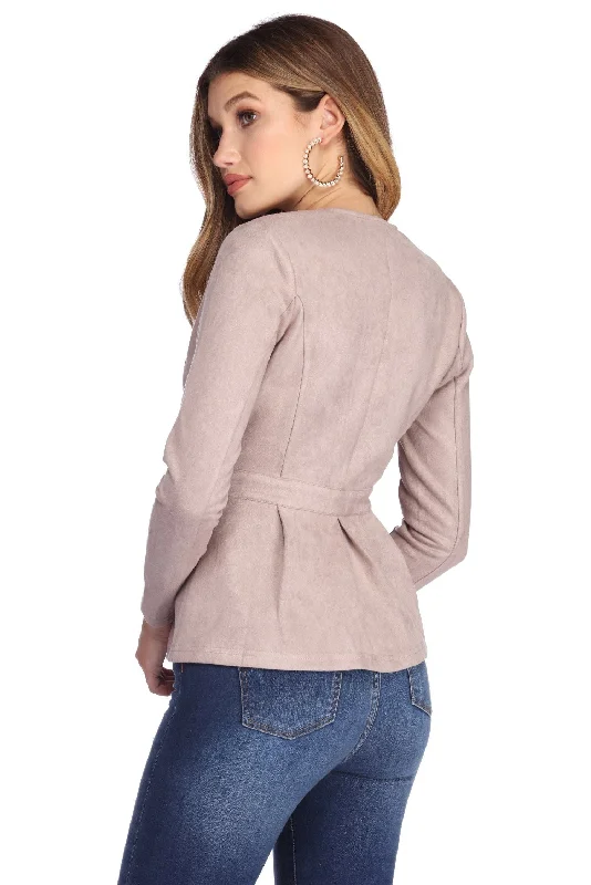Exclusive Customization Please Me In Peplum Blazer
