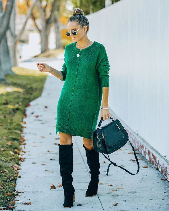 Personalized Clothing Smoky Mountain Sweater Dress - Green