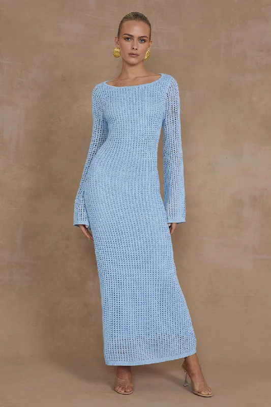 Thin Design TASHANI MIDI DRESS - LIGHT BLUE