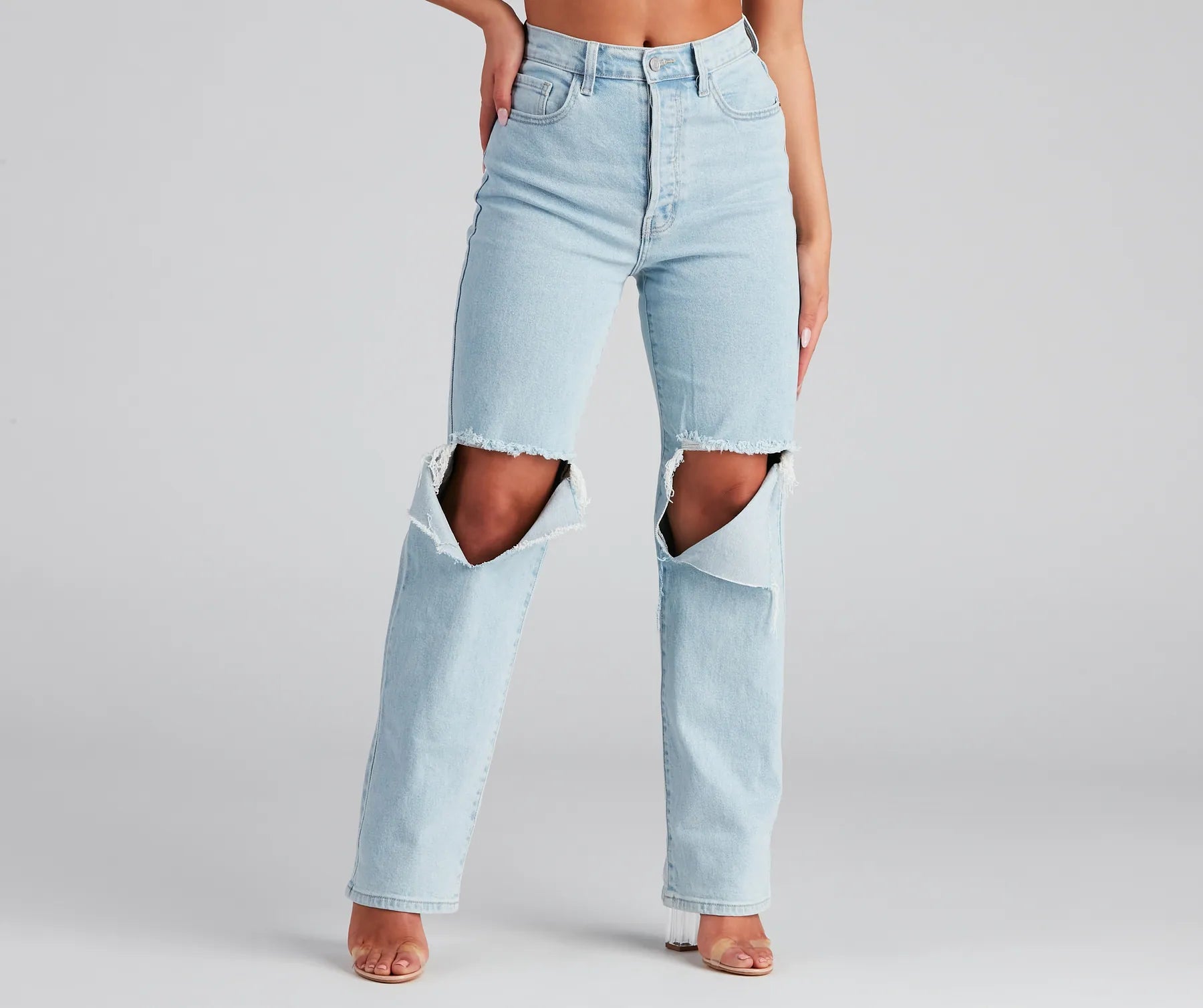 Celebrity Style Good Vibes High Rise Boyfriend Jeans