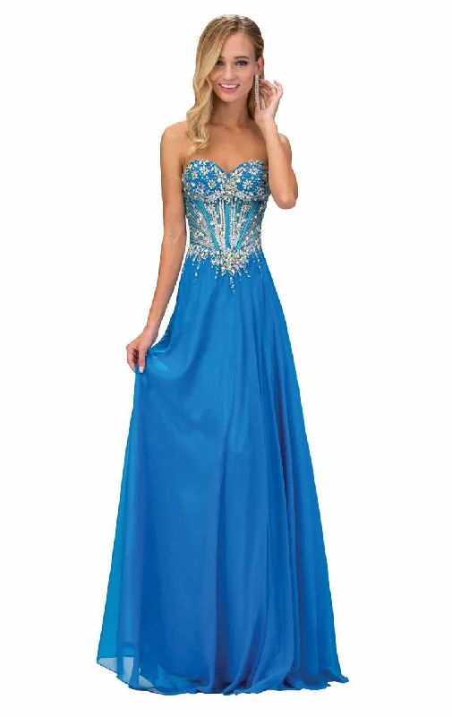 Avant-garde Design Elizabeth K - GL1132 Strapless Embellished Long Dress