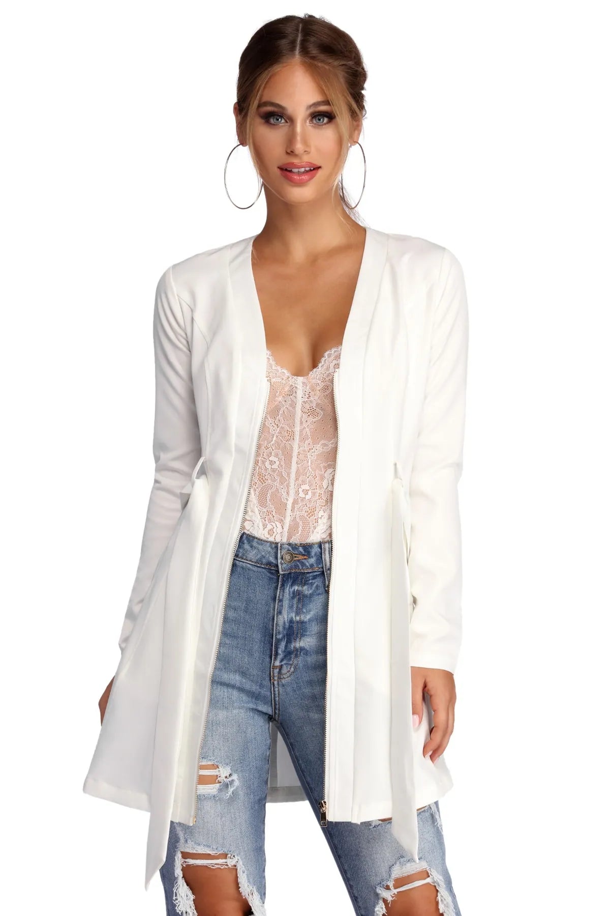 Short Design Belted Trench Dress