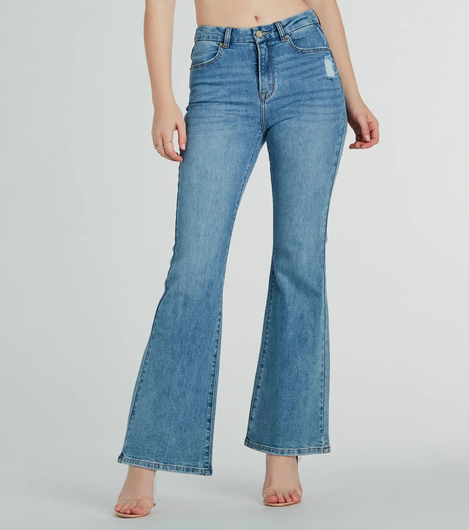 European And American Style Bri High Waist Flare Jeans by Windsor Denim