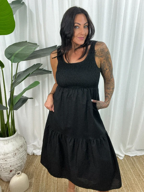 Simple And Comfortable Callen Dress - Black
