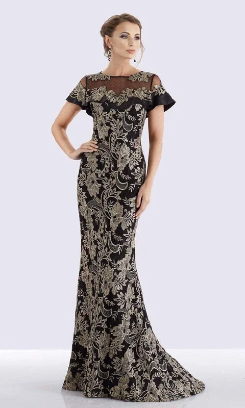 Sexy Fun Feriani Couture - 18659 Embroidered Illusion Ruffled Evening Dress