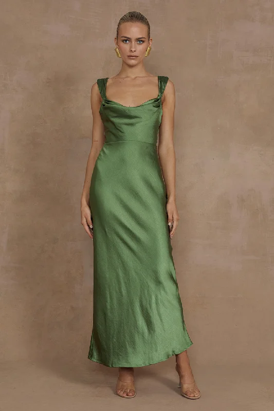 Short Design HAVANNA MIDI DRESS - OLIVE