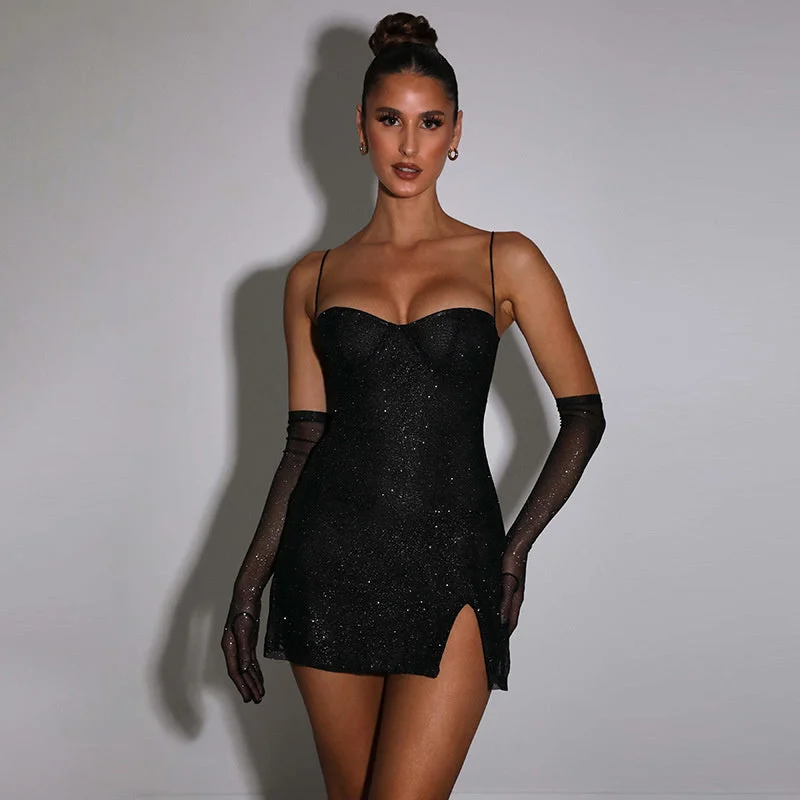 Spring Fashion Jasmine Glitter Sexy Mini Dress