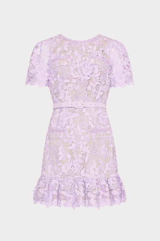 Trendy And Casual 3D Garden Lace Mini Dress