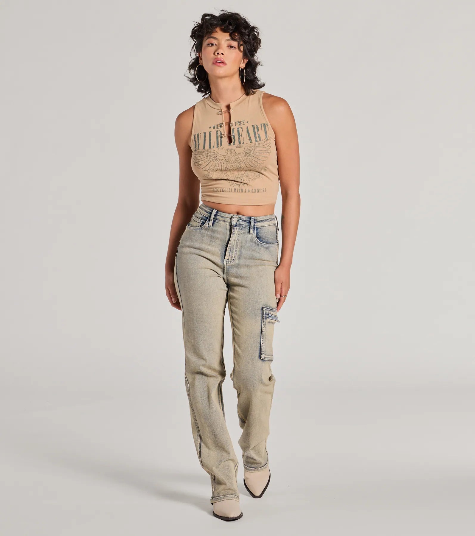Urban Style Cool Edge High-Rise Straight-Leg Denim Jeans