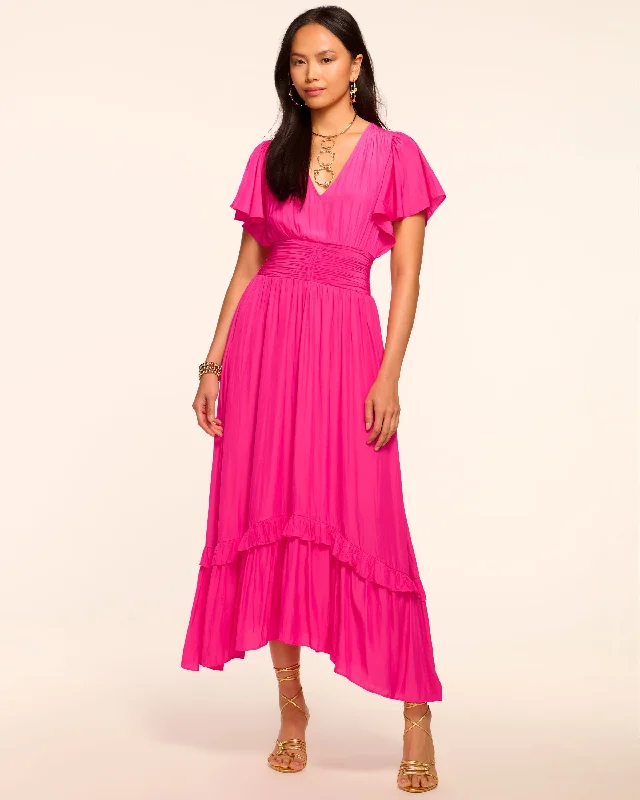 College Style Joanie Short Sleeve Maxi Dress