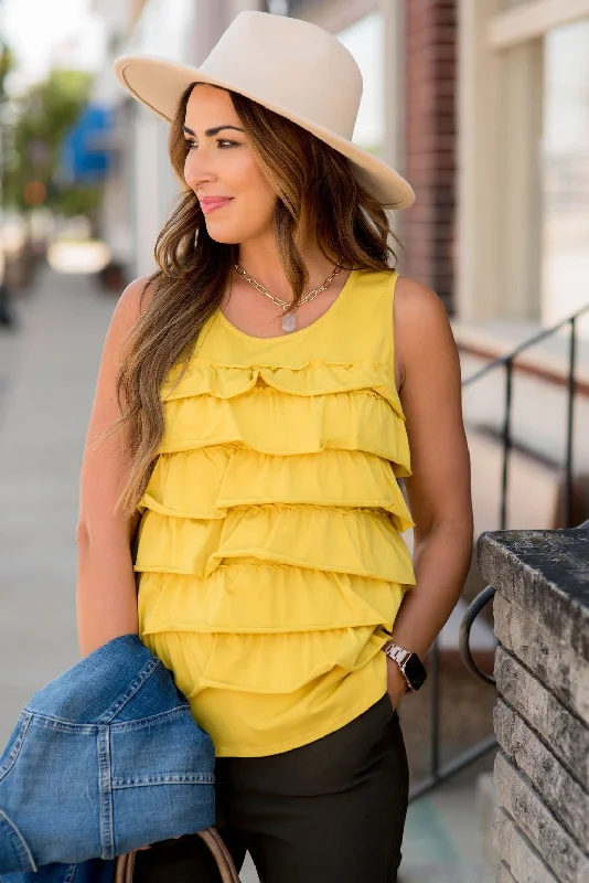 Fashion Elements Layered Ruffle Tank