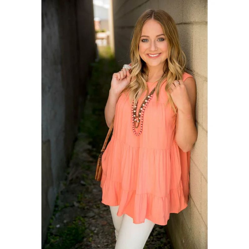 Elegant Tailoring Triple Ruffle Tank