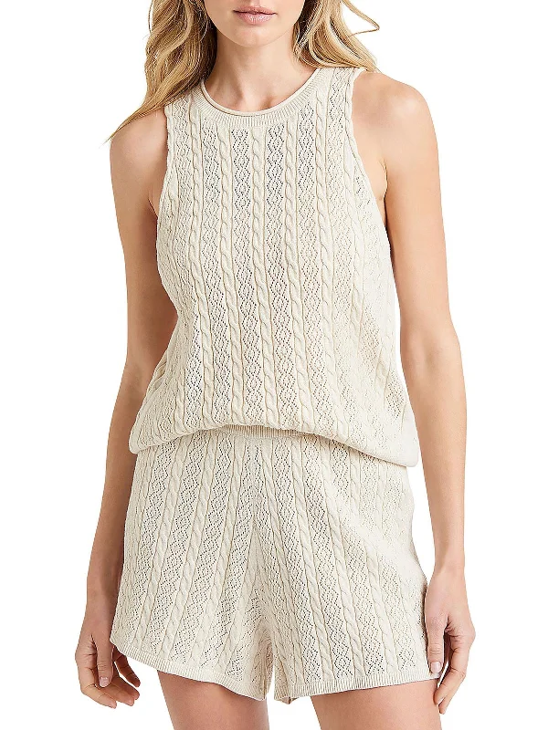 Carefree Style Womens Silk Crochet Tank Tank Top Sweater