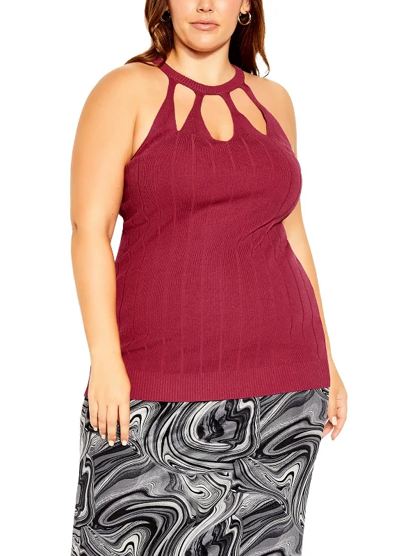 Carefree Womens Sleeveless Crewneck Tank Top Sweater