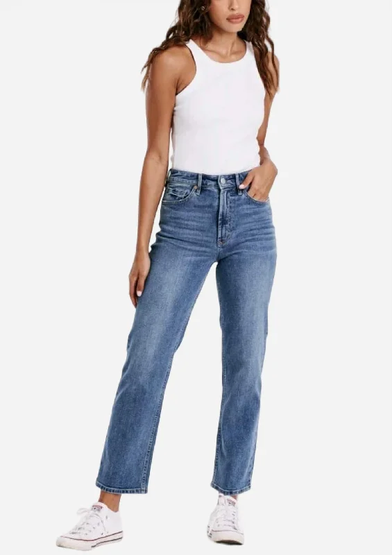 Denim Design 90's Super High Rise Ankle Jean In Medium Wash